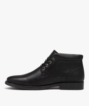 Boots homme unies style casual à lacets vue3 - GEMO(URBAIN) - GEMO