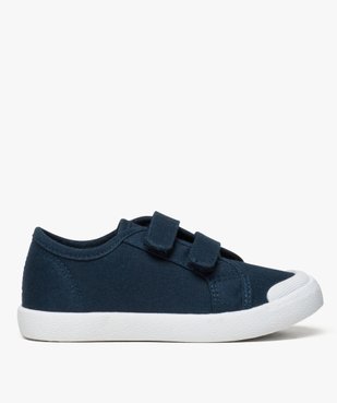 Baskets garçon en toile unie à scratchs et bout renforcé vue1 - GEMO (ENFANT) - GEMO
