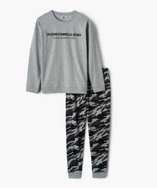 Pyjama garçon en jersey de coton motif camouflage vue1 - GEMO (JUNIOR) - GEMO