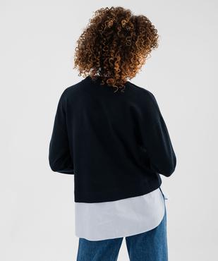 Pull effet 2-en-1 avec détails chemise femme - LuluCastagnette vue3 - LULUCASTAGNETTE - GEMO