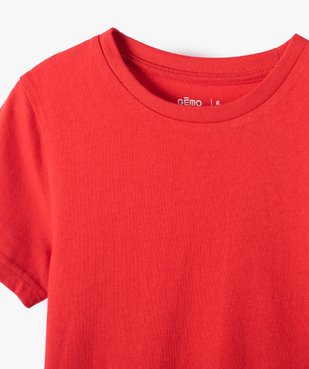 Tee-shirt garçon uni à manches courtes vue2 - GEMO C4G GARCON - GEMO