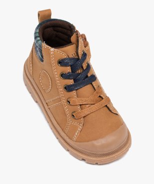 Boots doublé à lacets et zip bébé garçon - LuluCastagnette vue5 - LULU CASTAGNETT - GEMO