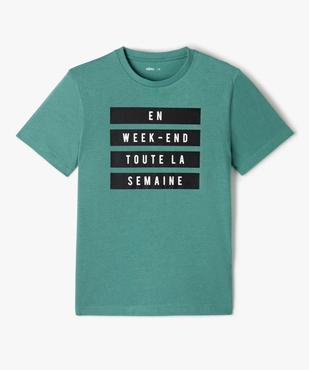 Tee-shirt imprimé en coton garçon vue1 - GEMO (JUNIOR) - GEMO