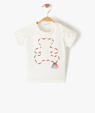Tee-shirt bébé fille avec logo brodé – LuluCastagnette vue1 - LULUCASTAGNETTE - GEMO