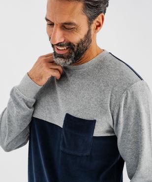 Pyjama en velours bicolore homme vue3 - GEMO(HOMWR HOM) - GEMO