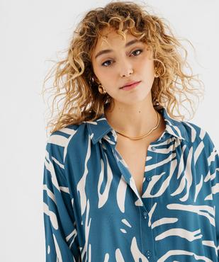 Robe à manches 3/4 imprimée en viscose femme  vue3 - GEMO 4G FEMME - GEMO