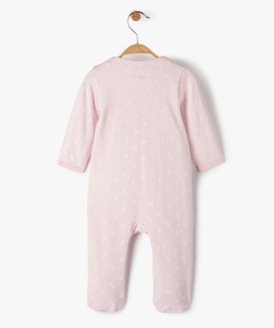 Pyjama bébé fille fermeture sur l’avant à motifs fleuris vue3 - GEMO(BB COUCHE) - GEMO