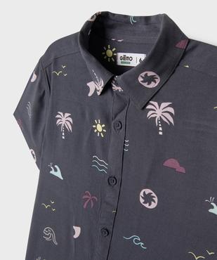 Chemise manches courtes à motifs estivaux garçon vue3 - GEMO 4G GARCON - GEMO