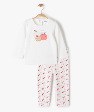 Pyjama bébé fille 2 pièces en velours vue1 - GEMO(BB COUCHE) - GEMO