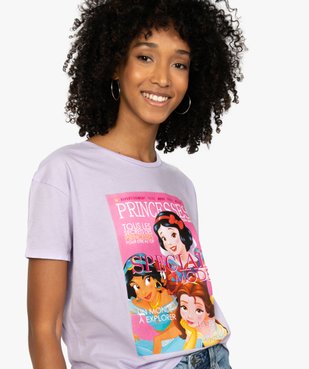 Tee-shirt femme manches courtes imprimé - Princesses Disney vue2 - DISNEY PRINCESS - GEMO