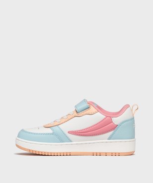 Baskets basses à scratch et lacets élastiques fille - Fila vue3 - FILA - GEMO