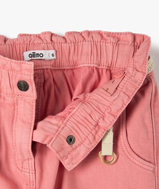 Pantalon fille ample avec taille haute et ceinture tressée vue3 - GEMO (ENFANT) - GEMO