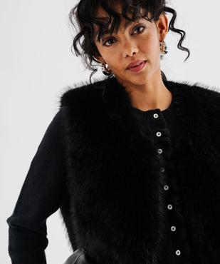 Veste sans manches en fourrure imitation femme vue7 - GEMO 4G FEMME - GEMO
