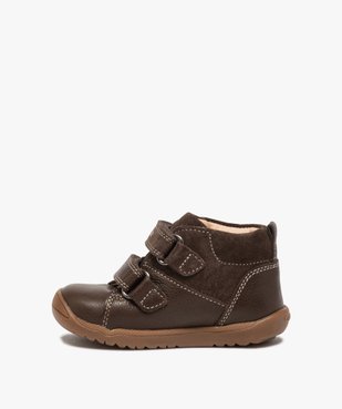 Chaussures premiers pas bébé unies en cuir - Geox vue3 - GEOX - GEMO