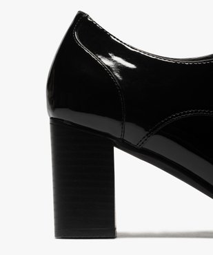 Escarpins femme vernis à lacets et talon carré vue6 - GEMO(URBAIN) - GEMO
