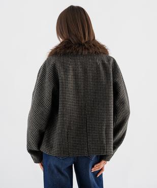 Veste courte avec col amovible femme vue3 - GEMO(FEMME PAP) - GEMO