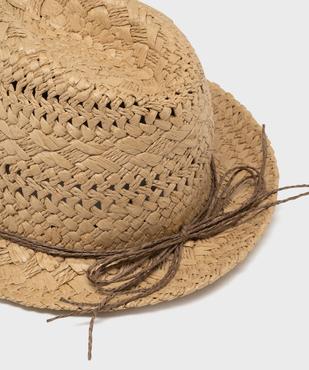 Chapeau trilby en paille de papier ajourée femme vue2 - GEMO (ACCESS) - GEMO