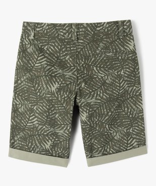Bermuda coupe chino regular en coton imprimé garçon vue3 - GEMO (JUNIOR) - GEMO