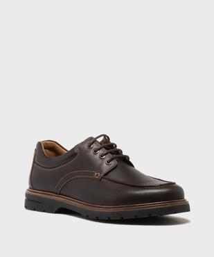 Derbies casual en cuir homme - Tanéo vue2 - TANEO - GEMO