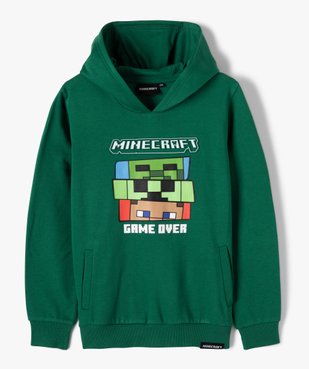 Sweat garçon à capuche avec motif en relief - Minecraft vue2 - MINECRAFT - GEMO