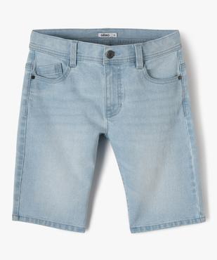 Bermuda en denim coupe slim garçon vue1 - GEMO (JUNIOR) - GEMO