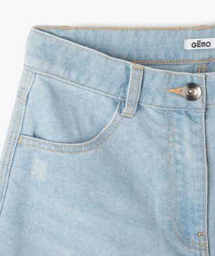 Short en jean fille à revers cousus vue2 - GEMO (JUNIOR) - GEMO