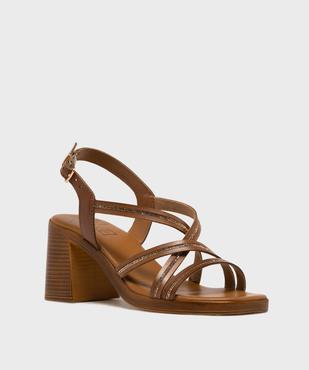 Sandales à talon avec brides à strass femme - Follow Me vue2 - FOLLOW ME - GEMO