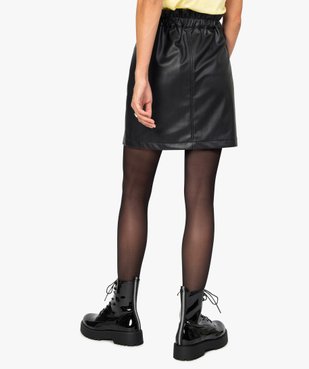Jupe femme en cuir imitation avec boutons fantaisie vue3 - GEMO(FEMME PAP) - GEMO
