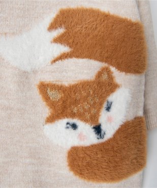 Robe bébé fille en maille avec motif peluche vue2 - GEMO(BEBE DEBT) - GEMO