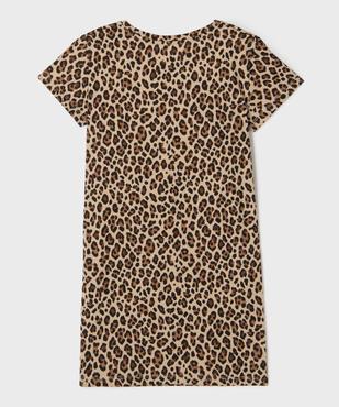 Robe tee-shirt avec noeud sur la hanche fille vue4 - GEMO (ENFANT) - GEMO