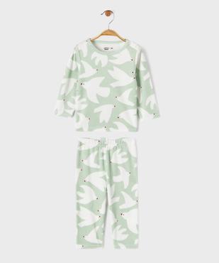 Pyjama en velours 2 pièces avec motifs oiseaux bébé fille vue1 - GEMO 4G BEBE - GEMO