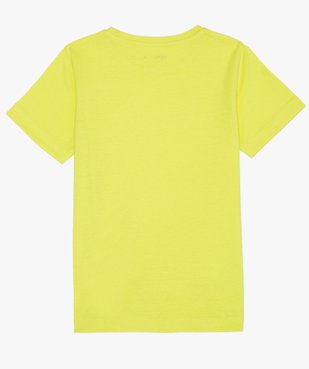 Tee-shirt garçon uni à manches courtes vue2 - GEMO C4G GARCON - GEMO