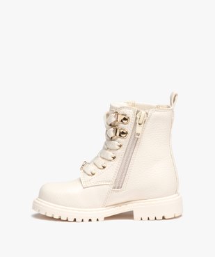 Boots fille unies à lacets irisés et col chaussette - Lulu Castagnette vue3 - LULU CASTAGNETT - GEMO