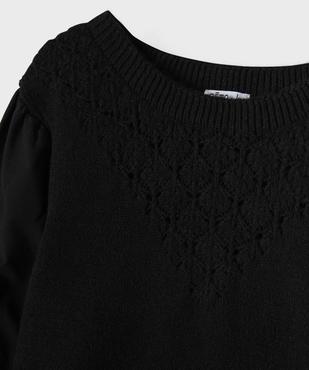 Pull avec manches en coton brodées femme grande taille vue2 - GEMO (G TAILLE) - GEMO
