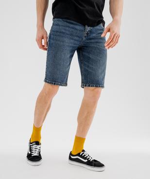 Bermuda en jean extensible coupe straight homme  vue1 - GEMO 4G HOMME - GEMO