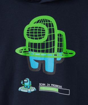 Sweat à capuche avec motif jeu vidéo garçon - Among Us vue2 - AMONG US - GEMO