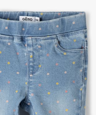Jegging bébé fille à pois multicolores vue2 - GEMO(BEBE DEBT) - GEMO