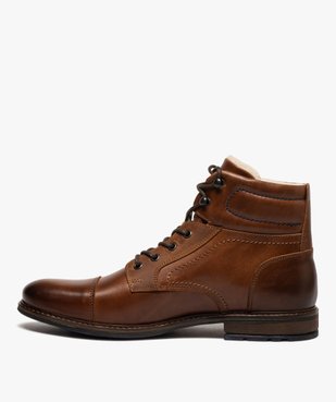 Boots homme à lacets dessus cuir et intérieur polaire vue3 - Nikesneakers (CASUAL) - Nikesneakers
