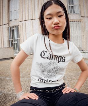 Tee-shirt court imprimé fille - CAMPS UNITED vue1 - CAMPS US GEMO FOR GOOD - GEMO