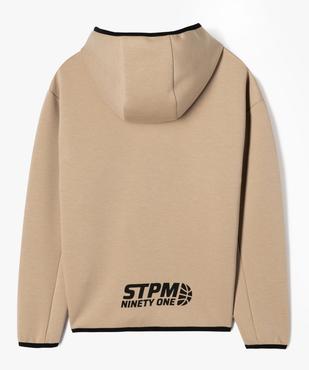 Sweat zippé à capuche en maille stretch garçon vue5 - GEMO (JUNIOR) - GEMO