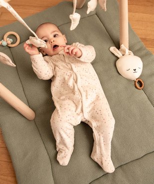 Pyjama bébé en velours ouvert devant avec motifs étoiles vue1 - GEMO(BB COUCHE) - GEMO