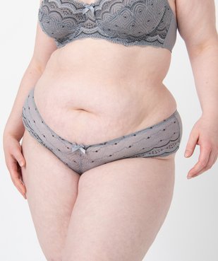 Shorty femme grande taille en dentelle et tulle vue1 - GEMO(HOMWR FEM) - GEMO