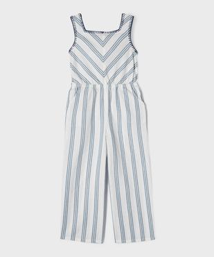 Combinaison pantalon à col carré fille vue1 - GEMO (ENFANT) - GEMO