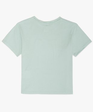 Tee-shirt court fille avec motif dessiné - Hello Kitty vue2 - HELLO KITTY - GEMO