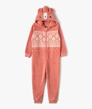 Combinaison pyjama enfant zippée à capuche Lama vue1 - GEMO (ENFANT) - GEMO