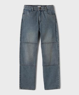 Jean loose en denim 100% coton délavé garçon vue1 - GEMO (JUNIOR) - GEMO