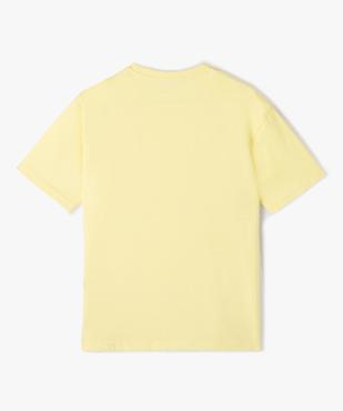 Tee-shirt garçon en coton flammé à manches courtes et poche poitrine vue4 - GEMO (JUNIOR) - GEMO