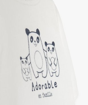 Pyjama bébé en velours avec message sur le buste vue2 - GEMO(BB COUCHE) - GEMO