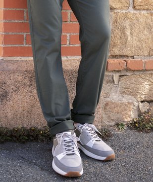 Baskets homme style skateshoes multimatières à lacets vue6 - GEMO (CASUAL) - GEMO