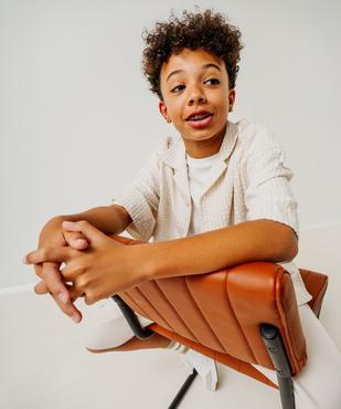 Chemise manches courtes à col cubain garçon vue2 - GEMO (JUNIOR) - GEMO